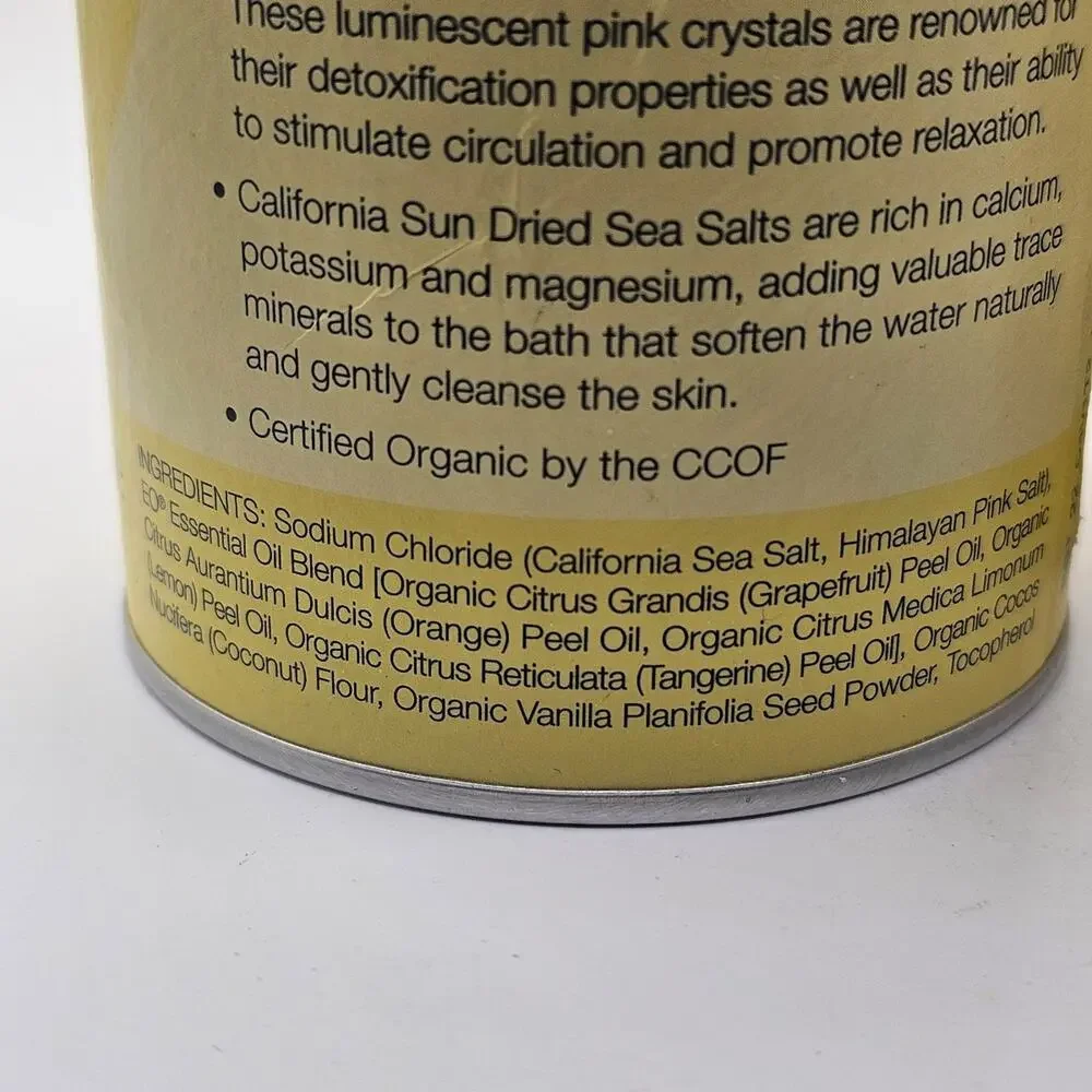 EO Time Out Bath Salt & Soak Coconut & Vanilla with Tangerine 22oz,‎ LOT OF 2